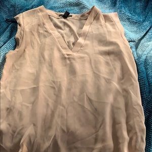 Beige Chiffon Vneck